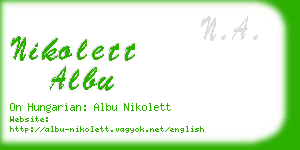 nikolett albu business card